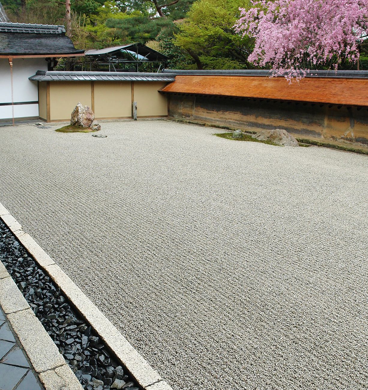 Kyoto zen garden and bamboo forest