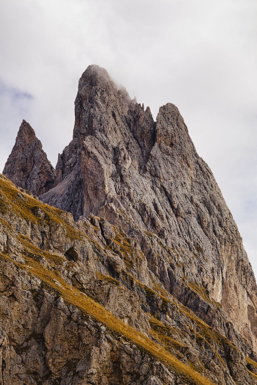 Italian Alpine ridge and serene peaks